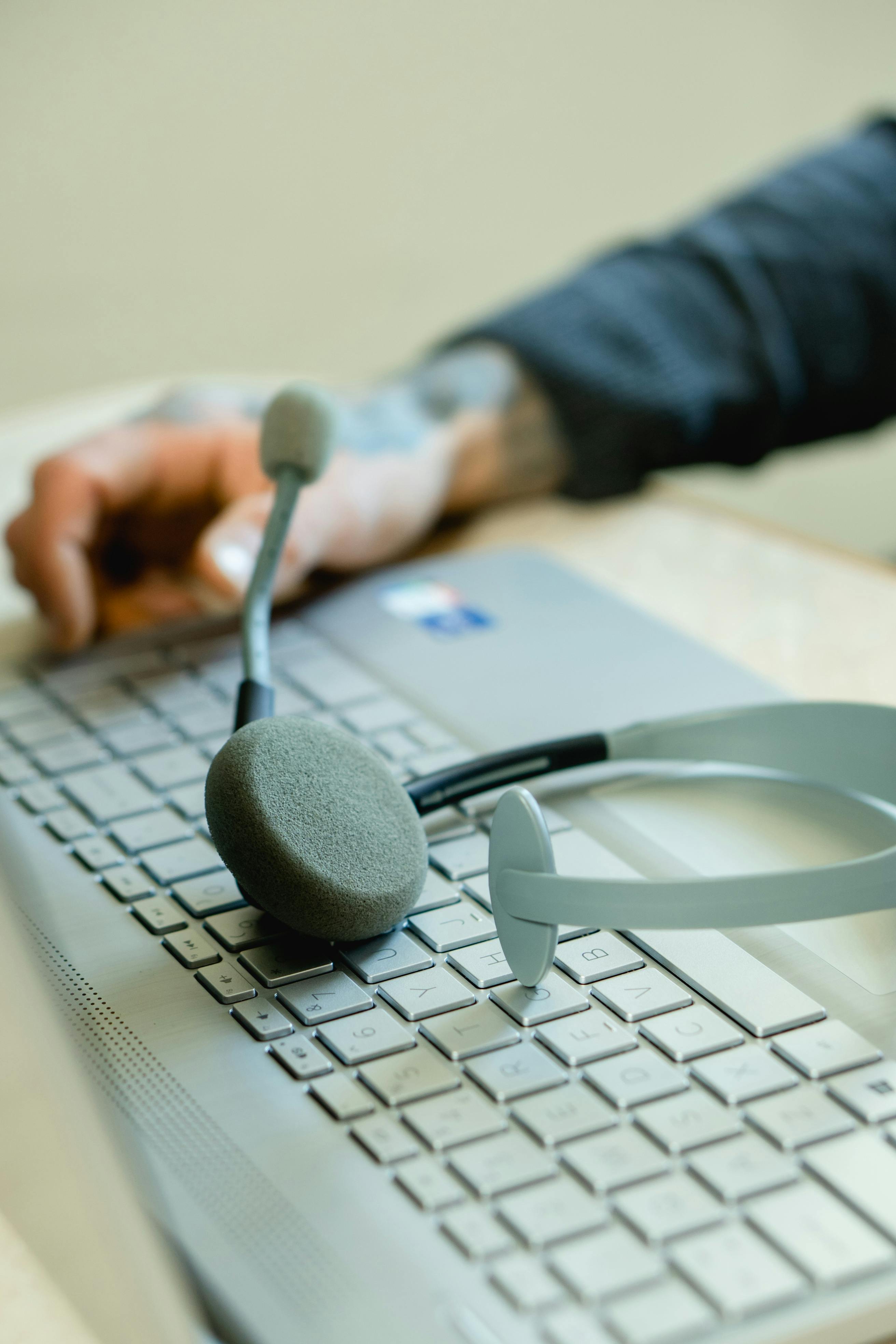 Casque sur un clavier